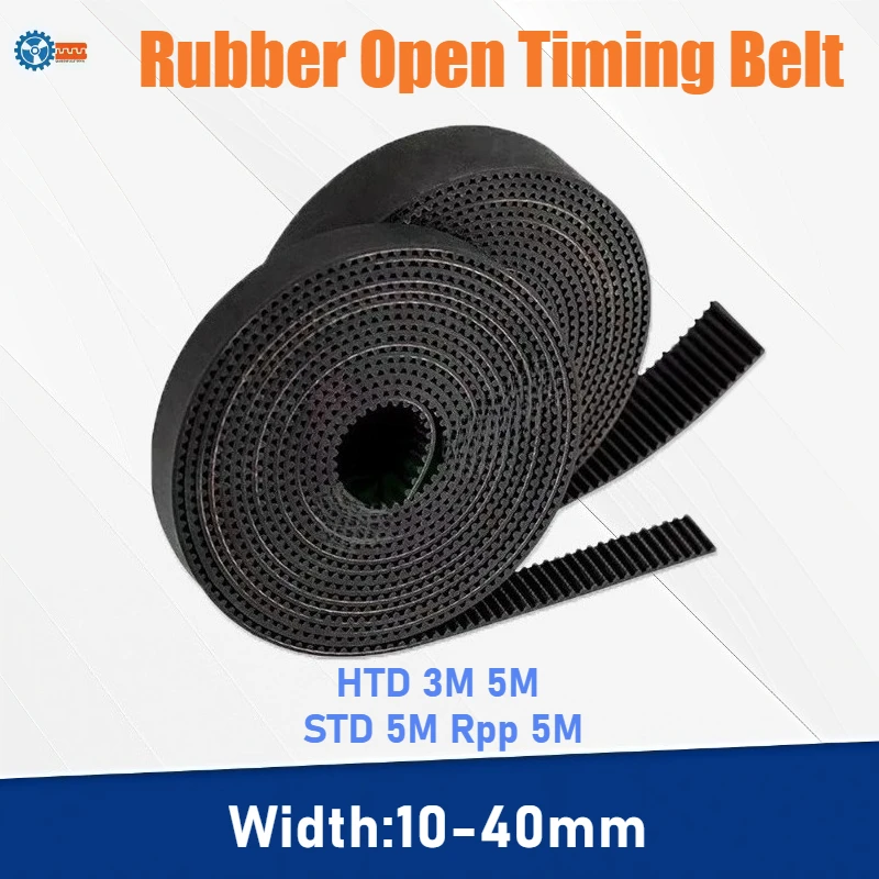 

HTD 3M 5M RPP Neoprene Rubber Belt 10-40mm Width For Laser Engraving Machine Elevator Door Drive Belt