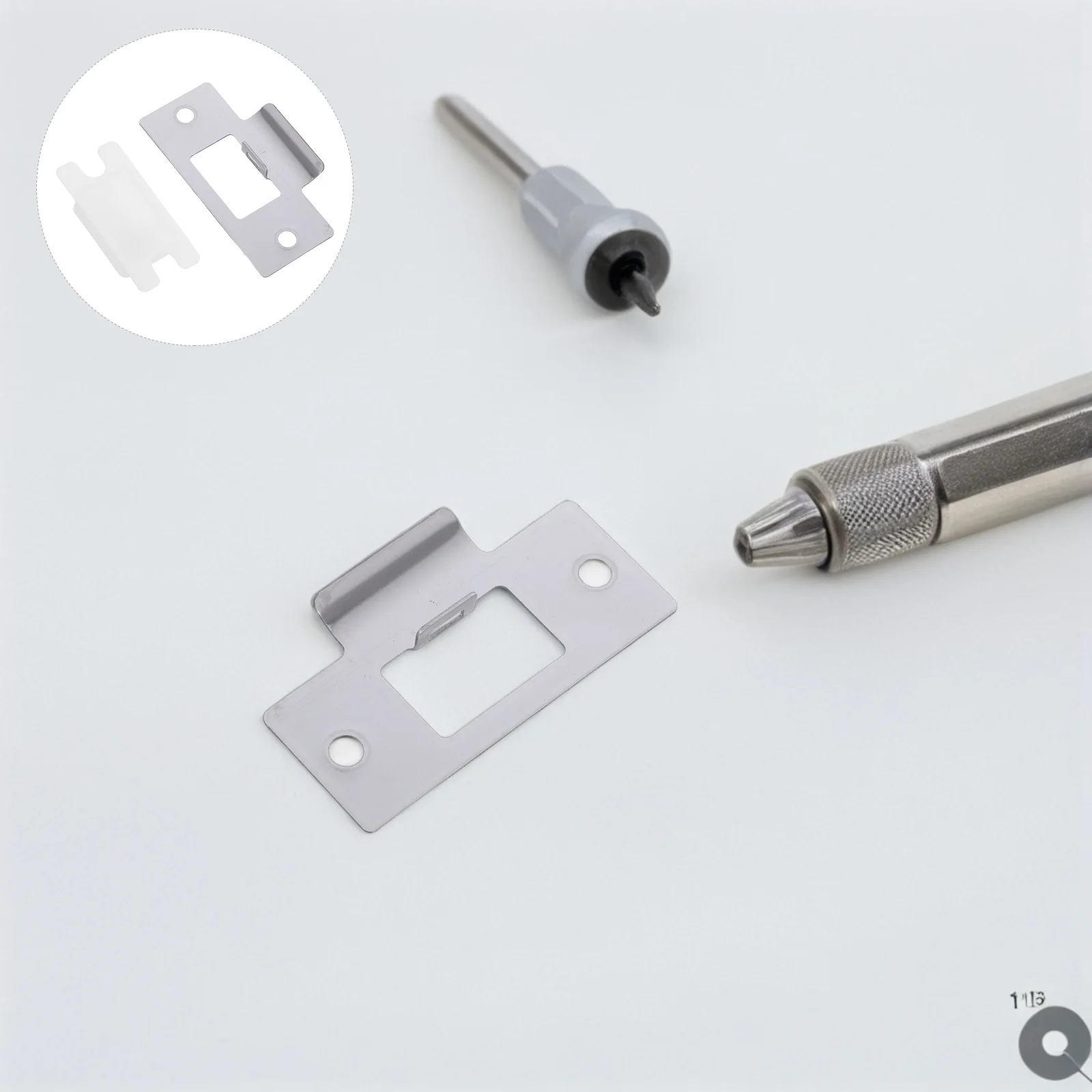 

10 Sets Stainless Steel Door Latch Strike Plate Durable Secure Repair Kit Reinforcement Replacement Parts For Wooden Doors