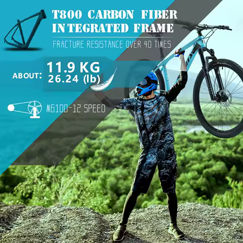 SAVA DECK6.1 Carbon Fiber Mountain Bike 12-Speed Men's Adult MTB Bicycle 27.5/ 29 inch Carbon Fiber Frame with SHIMAN0 M6100