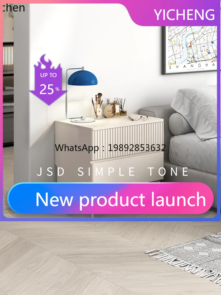 

LYY solid wood bedside table household master bedroom bedside table