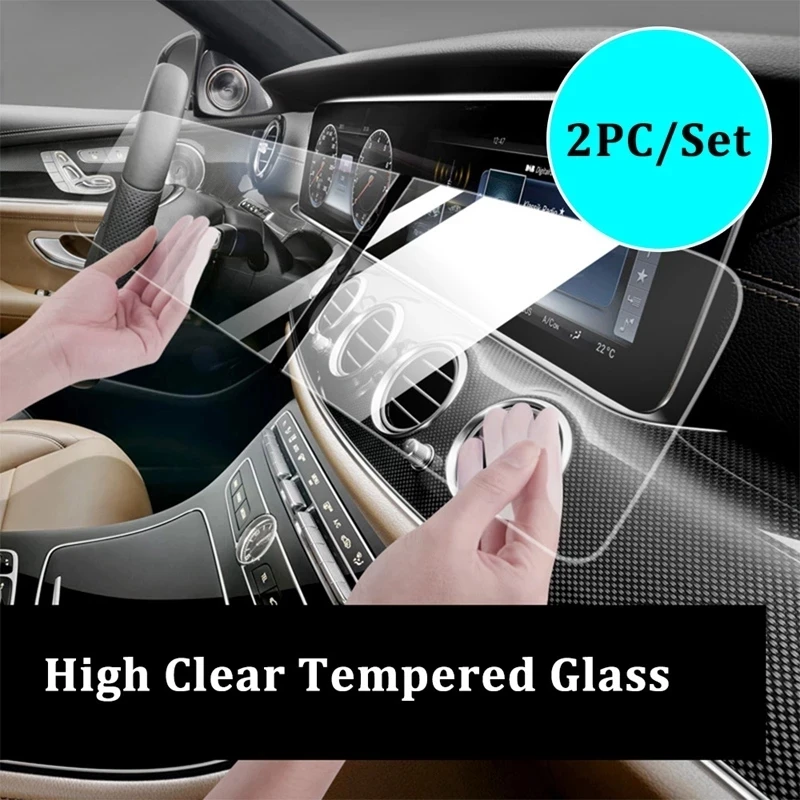 

12.3 Inch Car GPS Navigation Screen Protector Tempered Glass Film for Mercedes Benz E Class W213 2017 2018 2019 2020 2021 W222