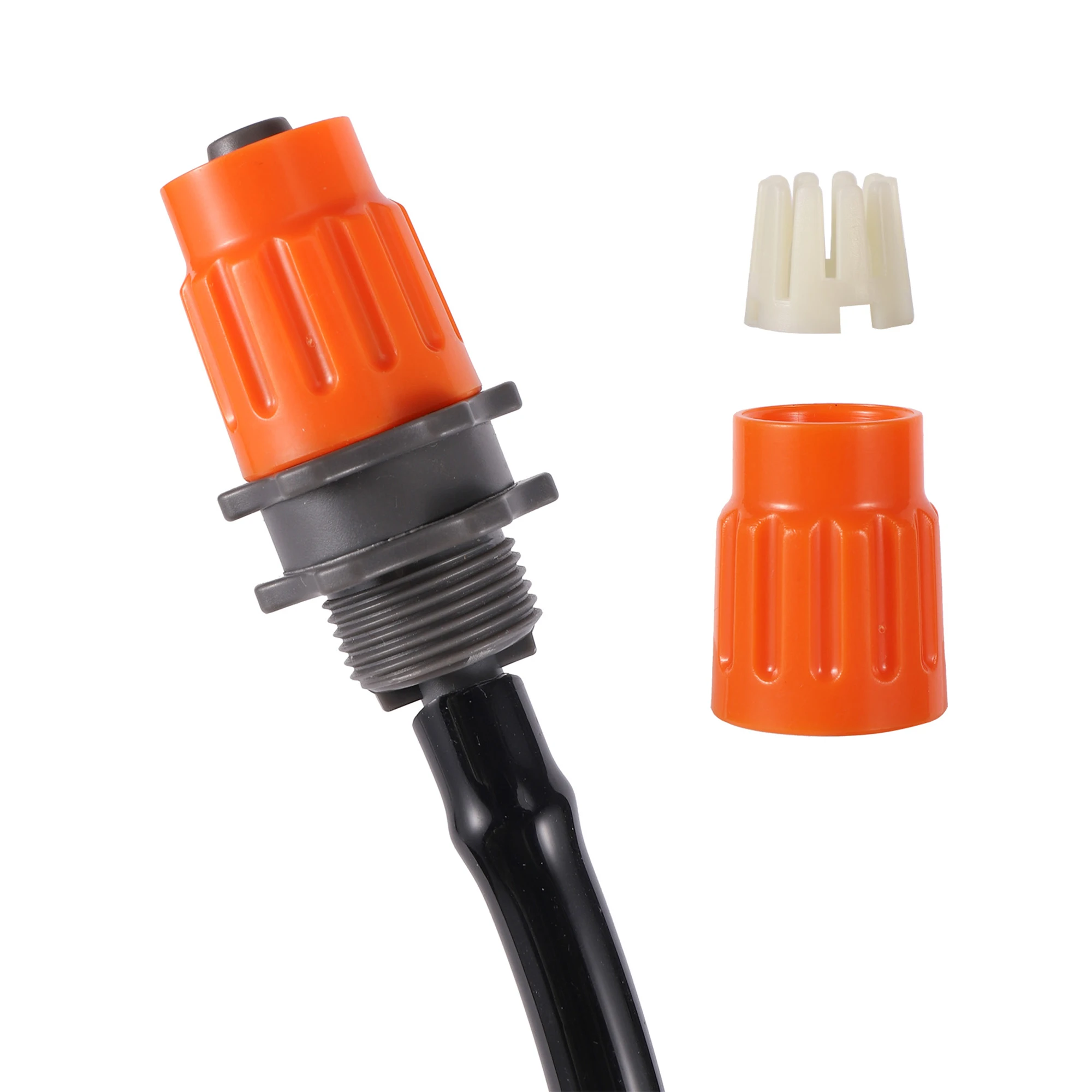 Pipe Locking Fitting Retractable Tube 8/11mm Hose Fittings 3/8 Inch Hose Repair Fittings Garden Irrigation Hose Fittings Orange