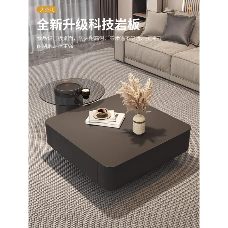 Enjoy life Furniture Minimalist modern design coffee table for living room quadrate black corner Service tables coffee mesas