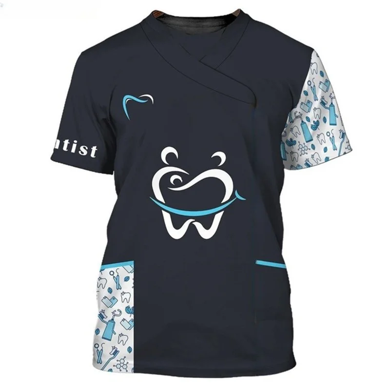 Fashion T Shirt For Men Dentist Element Style Regular Fit Daily Formal Wear O-neck Comfortable Clothing Comfortable Material To