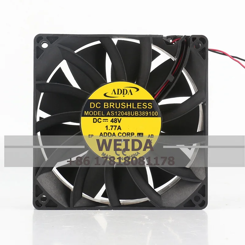 

Chassis fan ADDA AS12048UB389100 DC48V 1.77A 12038 12cm inverter Large air cooling fan 120*120*38mm