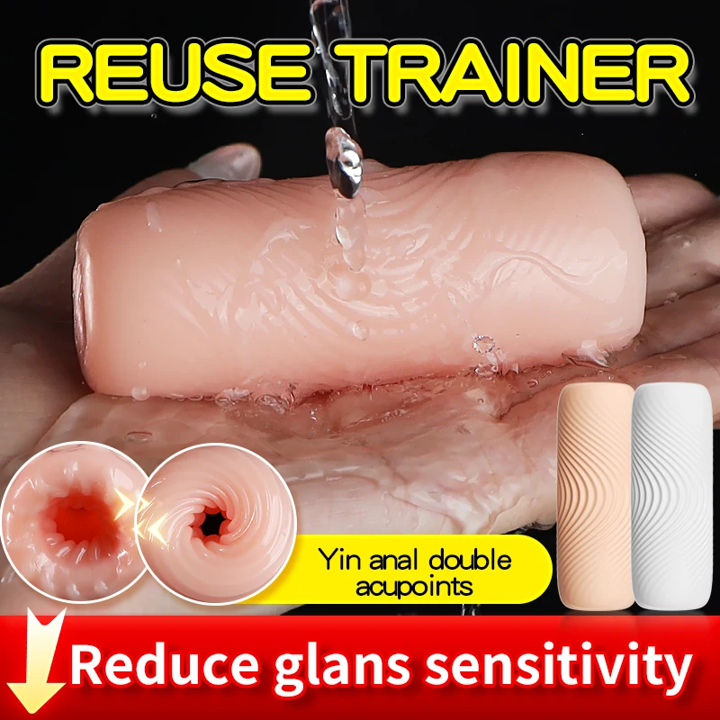 Urządzenie do ćwiczeń Masturbator Głowa Wibrator Penis Trwałe ćwiczenia Ładowalne męskie opóźnienie Trening żołędzi Jakość Sex Love Toys Fit Male