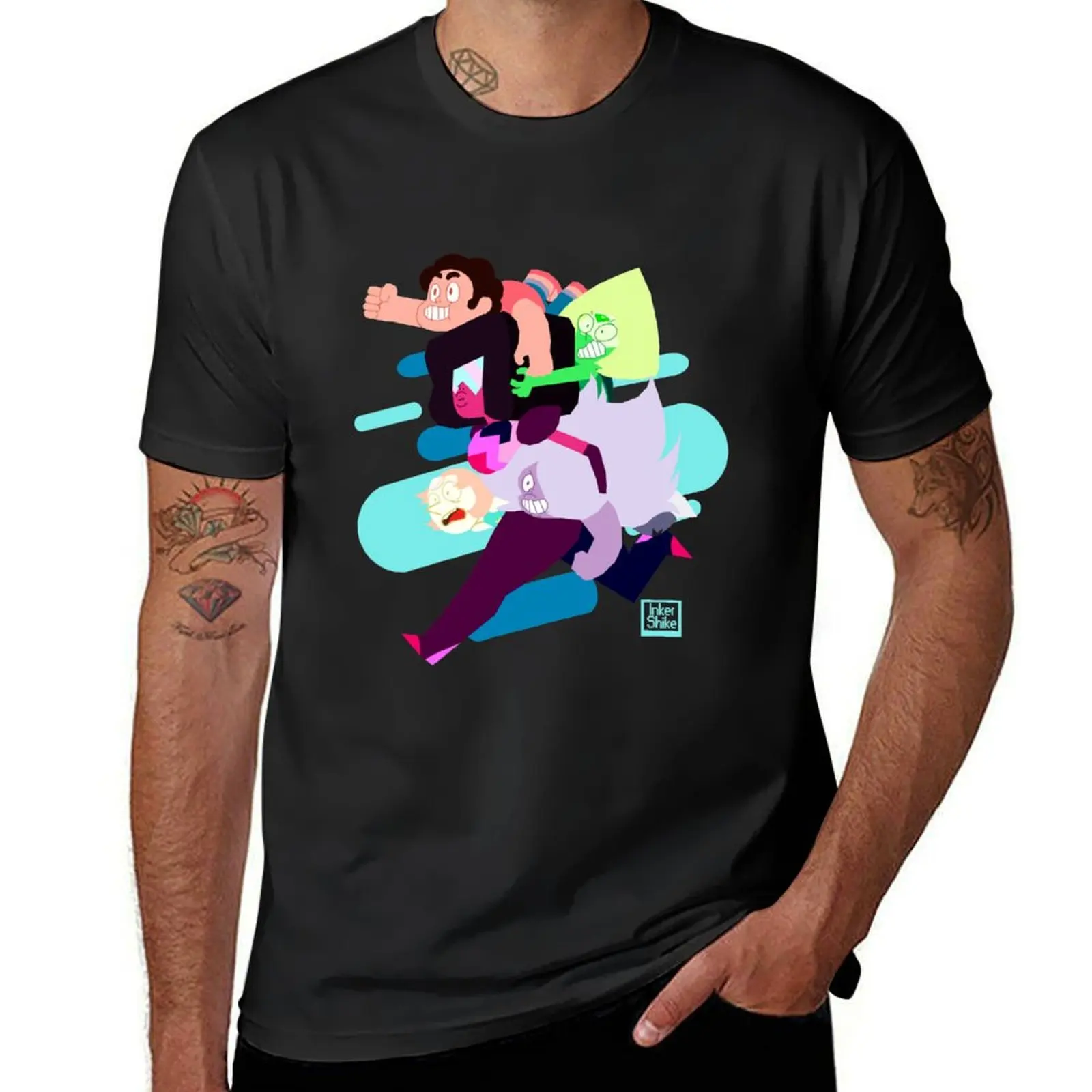 Crystal gems T-Shirt sports fans plain men clothes