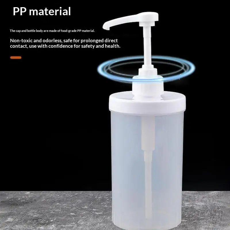 1Pcs Kitchen Honey Container 5-30CC Liquid Dispenser With Scale Coffee Syrup Bee Drip Bottle With Hydraulic Pump And Nozzle Hea view 5