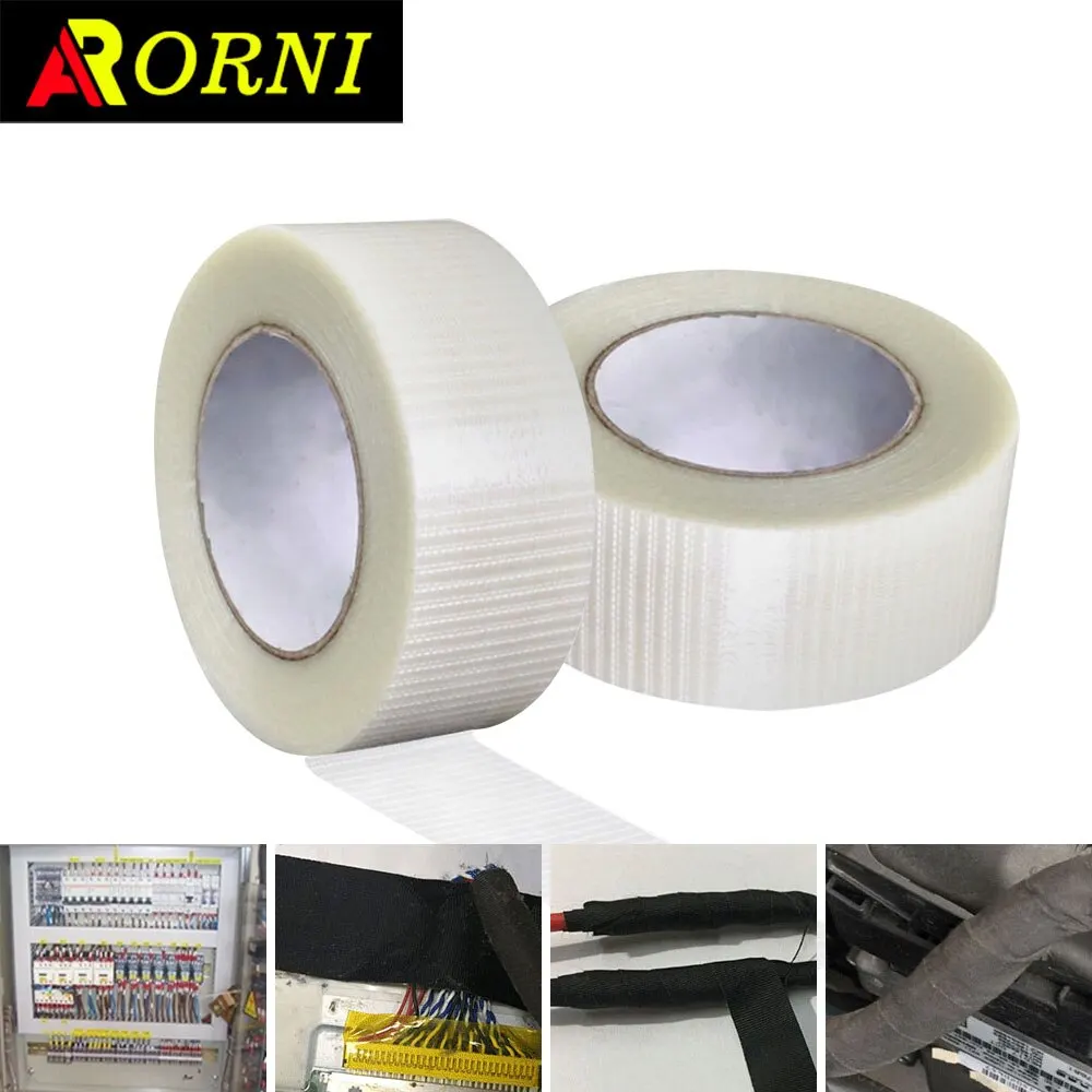 Heavy-duty Wear-resistant Fiberglass Adhesive Tape,mesh Fiber Tape Super Strong Mesh Tapefiberglass Strong Reinforced Tape 25M