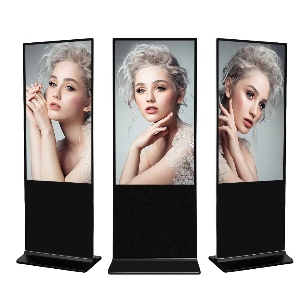 Android 65 Inch Standalone Indoor Floor Standing Kiosk Lcd Digital Signage Display