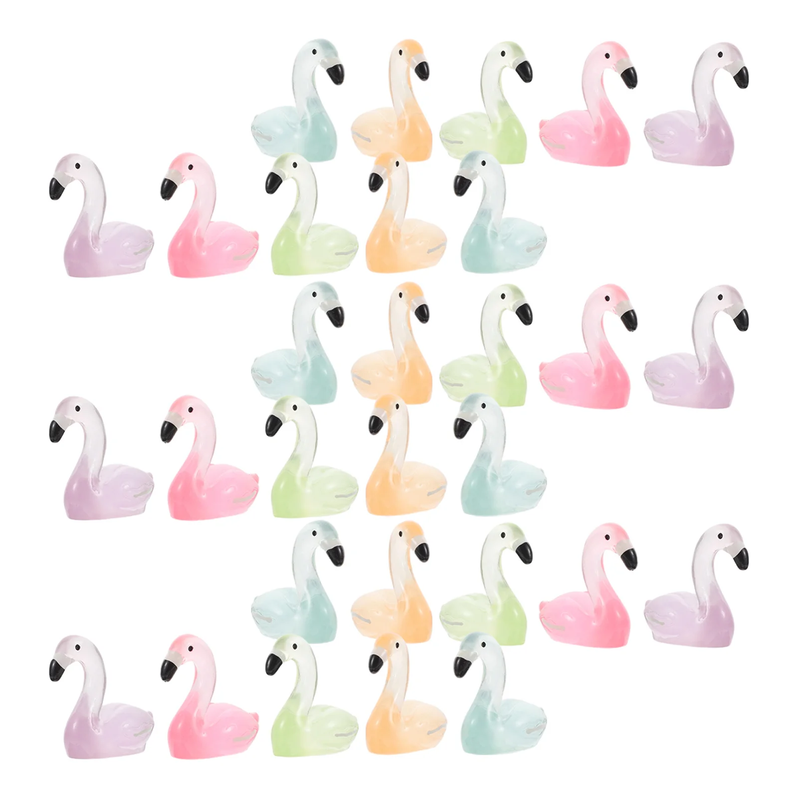 30 قطعة فلامنغو صغيرة رائعة النحت الحيوان الزخرفية للمنزل مكتب سيارة حديقة المشهد زخرفة سطح المكتب ديكور