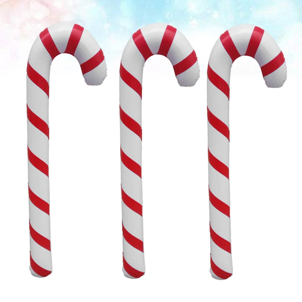 3 Pcs Decor Christmas Hanging Candy Cane Suitcase Holiday Canes Red Walking Sticks Party Favor Child