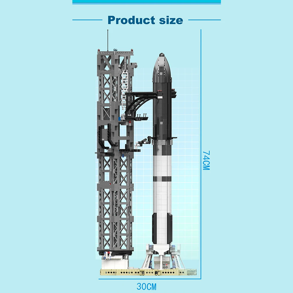 2024 Space X Musk\'s Starship Rocket City Space Station Shuttle Launch Model Building Block Toys Children Building Bricks Sets