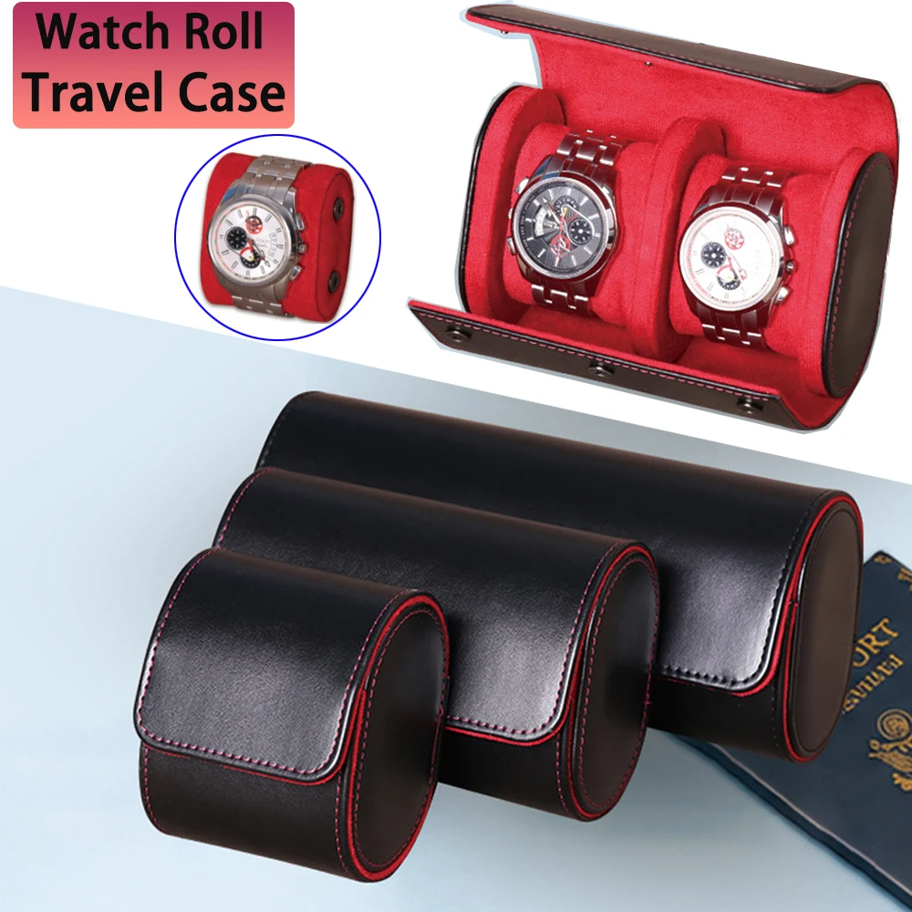 Premium Pu Leather Travel Watch Storage Pouch Case For Men And Women_voghion.com