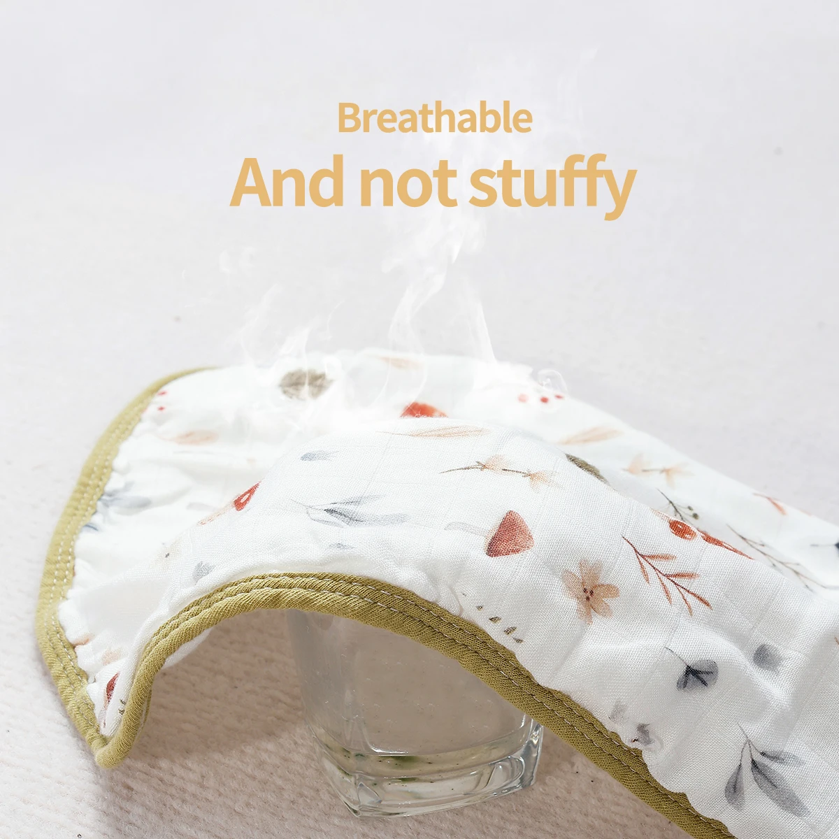 Kangobaby #My Soft Life# 5pcs Pack Bamboo Cotton Breathable Baby Muslin Towel Newborn Burp Cloth