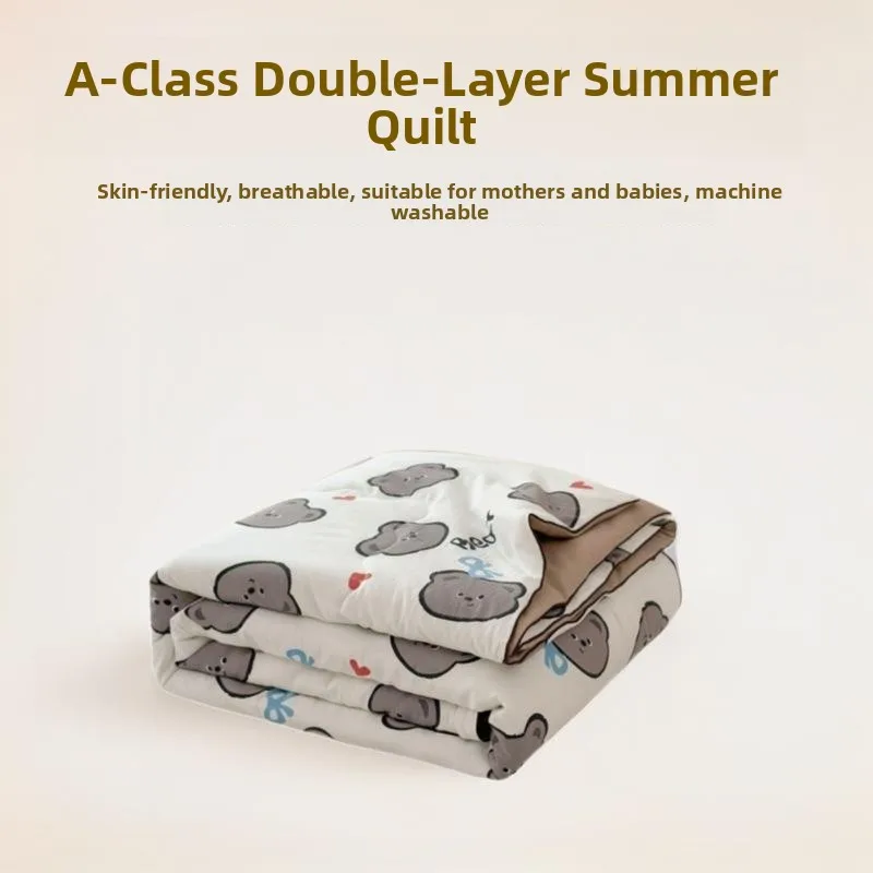 

Летнее одеяло класса А из шелка Fussin, охлаждающее, для кондиционированных помещений, однослойное/двухслойное, из соевого волокна, для дома, специальное.