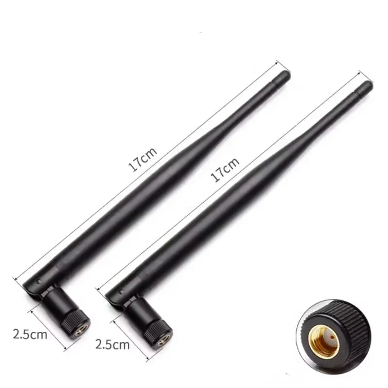2pcs 2,4g 5,8g omni direktion ale Gummis tab antenne zusammen klappbares WLAN Bluetooth-Antenne High Gain 6dbi sma männlich für WLAN-Router