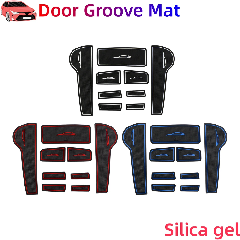 Fit for Chevrolet Cruze Sedan Hatchback 2009-2014 9pcs Car Interior Non-Slip Mat Door Groove Pad Cushion Rubber Mat Styling