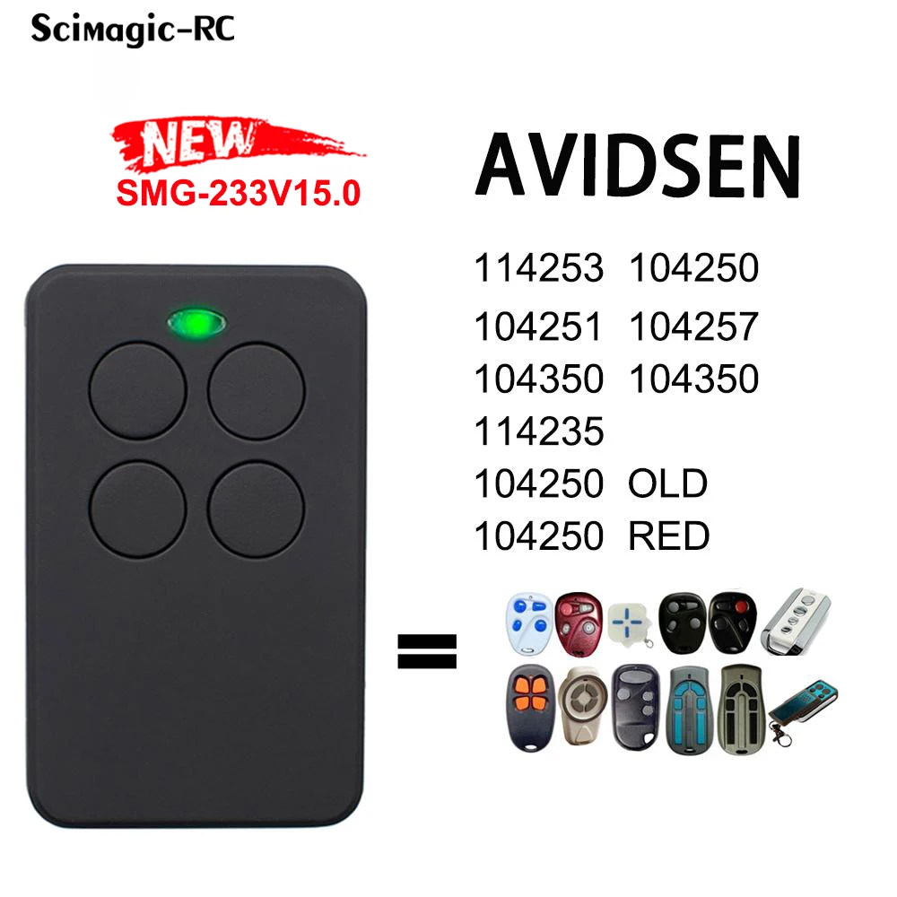 Clone AVIDSEN 104251 104250 OLD 104257 104350 Rolling Code Remote Clone AVIDSEN 100400 104505 100500 400600 Fixed Code 433.92MHz