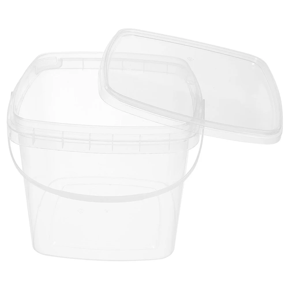 Food Containers with Lids Bucket Plastic Handle Water Multipurpose Small 1700X1550X1500CM Thickened Empty Portable