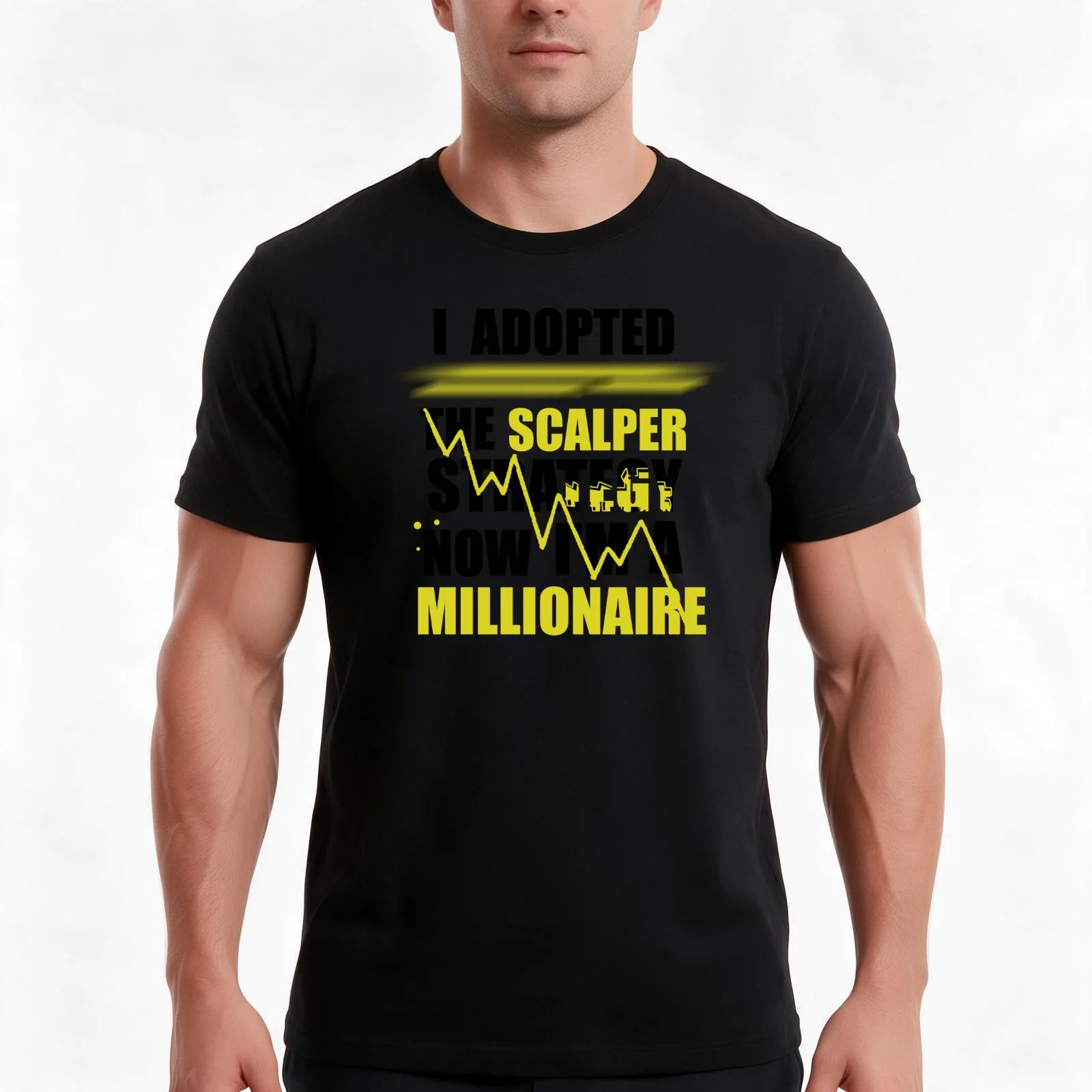 Scalper Millionaire T-Shirt Summer Casual Cotton Tee Oversized Streetwear Tops Vintage Graphic Print Loose Fit Short Sleeve