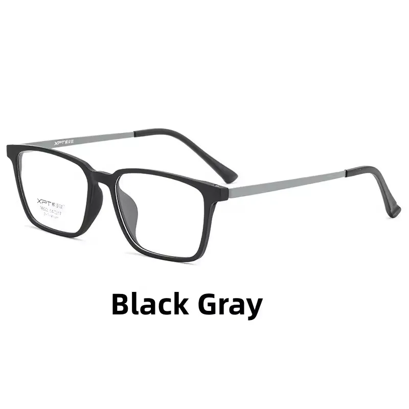 Fashion Eyewear Retro Square Titanium TR90 Large Size Eyeglasses Frame Men Women Anti Blue Light Anti Radiation Glasses 9822