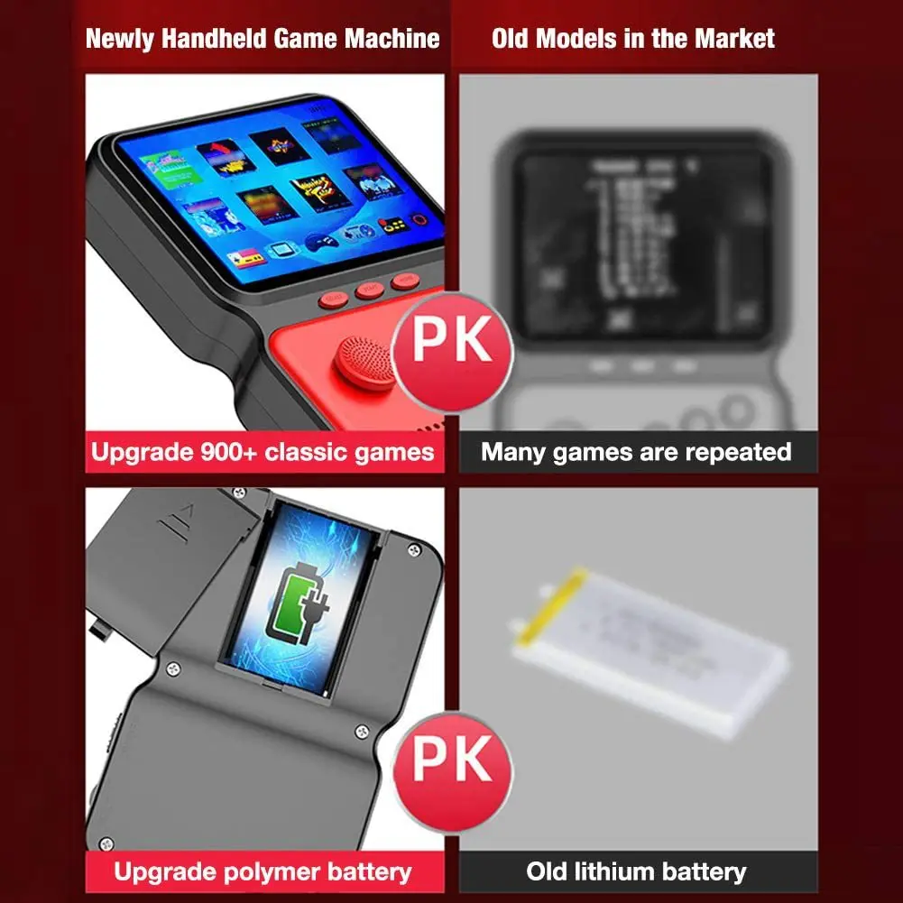 New 3.5 Inch LCD Screen M3 Video Retro Game Consoles Classic 900 in 1 Mini Handheld Gaming Players 16 Bits Super Box For Gameboy