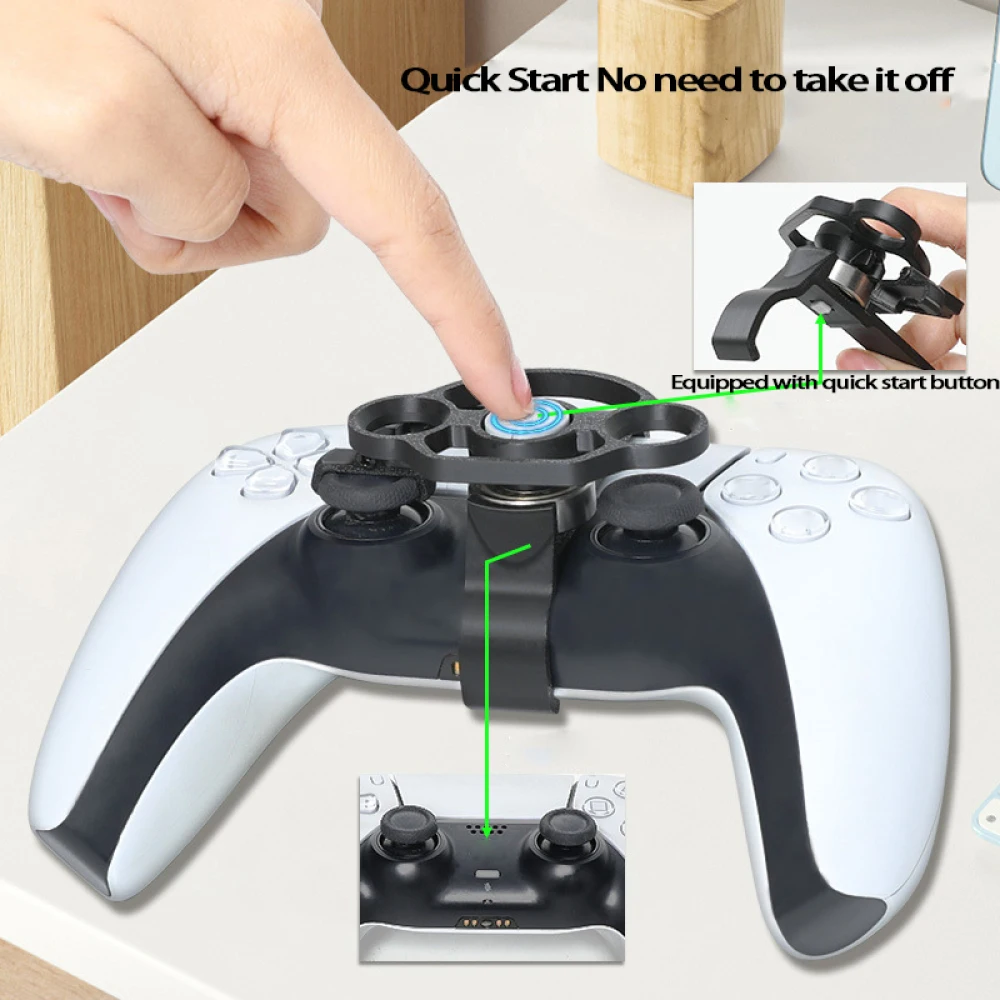 

For PS5 Racing Game Controller Steering Wheel Attachment Steering Wheel For PS5 Pro/Slim Game Controller Replacement Accessories