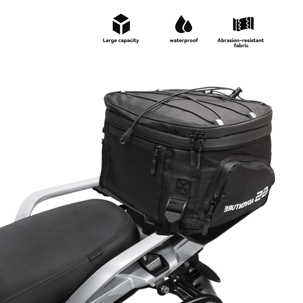 Bolsa trasera impermeable para motocicleta, bolsa multifunción para asiento trasero de alta capacidad para BMW R1200GS, R1250GS, LC, Advenutre,