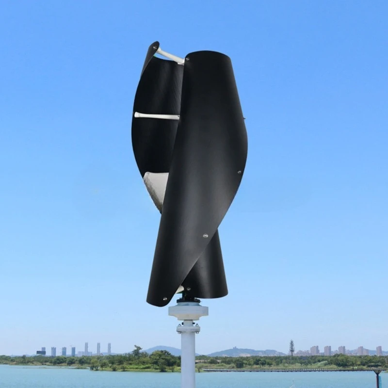 Spiral windmill wind power generation system 1 2 3kw household spiral vertical wind turbine