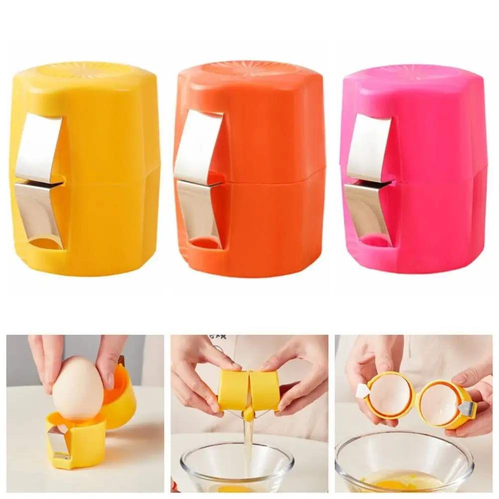 Household Plum Blossom Shape Eggshell Opener Effortless Cylindrical Egg Shell Separator Plastic Professional Egg Breaker Baking