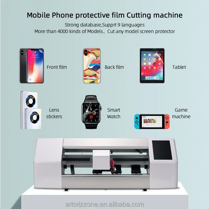 완전히 사용자 정의 자동 휴대 전화 화면 보호기 나노 Tpu 하이드로 겔 절단 필름 기계 스마트 폰 다이 커팅 머신
