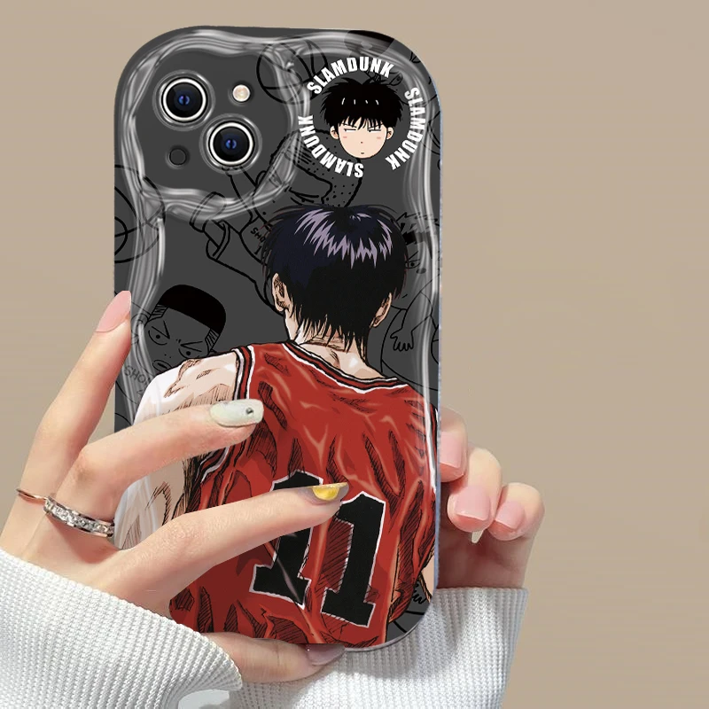 Cover 3D Wave Case For Slam Dunk Xiaomi Redmi 13C 12 12C 10 10C 9 9C A1 A2 K50 K40 Note 13 12 11 10 Pro Plus 4G 5G image 3