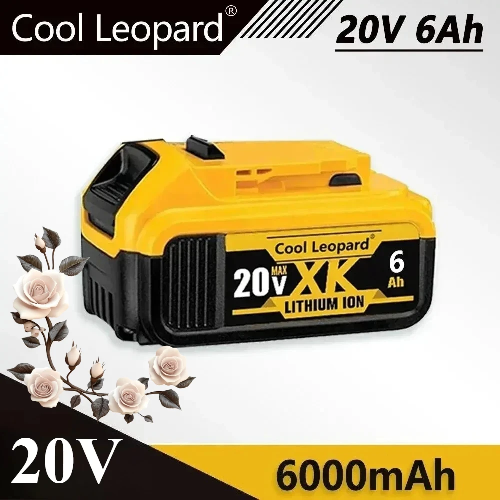 

For DEWALT 20V 6Ah Battery ,DCB1104 Charger, Rechargeable Lithium-ion Battery, DEWALT, DCB115, DCB118，DEWALT Tool Battery