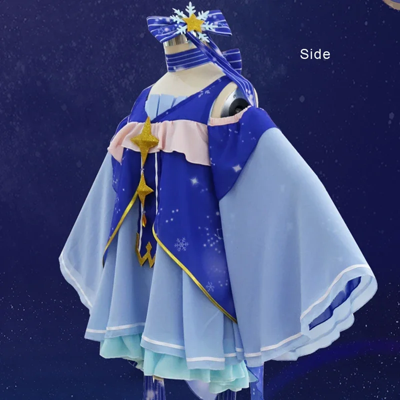 Snow Miku Cosplay Costume Anime Dress For Girls Japanese Kawaii Style  Lolita Fancy School Party Show Student Dancing Dresses