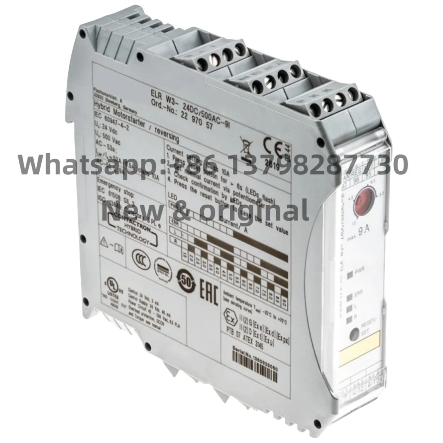 Nieuwe Originele 2297057 Elr W3-24dc/500ac-9i Motor Starter