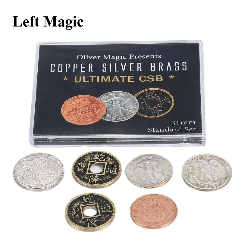 Ultimate CSB (31mm) By Oliver Magic Tricks  Standard Coins Set Copper Silver Brass Magic Props Close Up Street  Illusions Magia