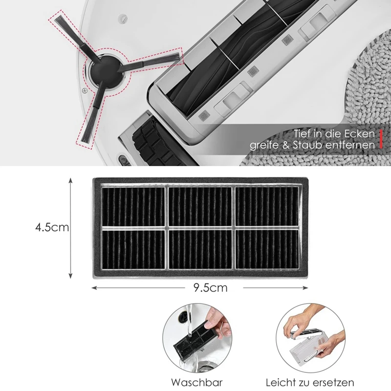 Pièces de rechange pour Dreame L10s Pro Ultra, brosse latérale principale, filtre HEPA, tampon de vadrouille, sac à poussière, pièces de rechange