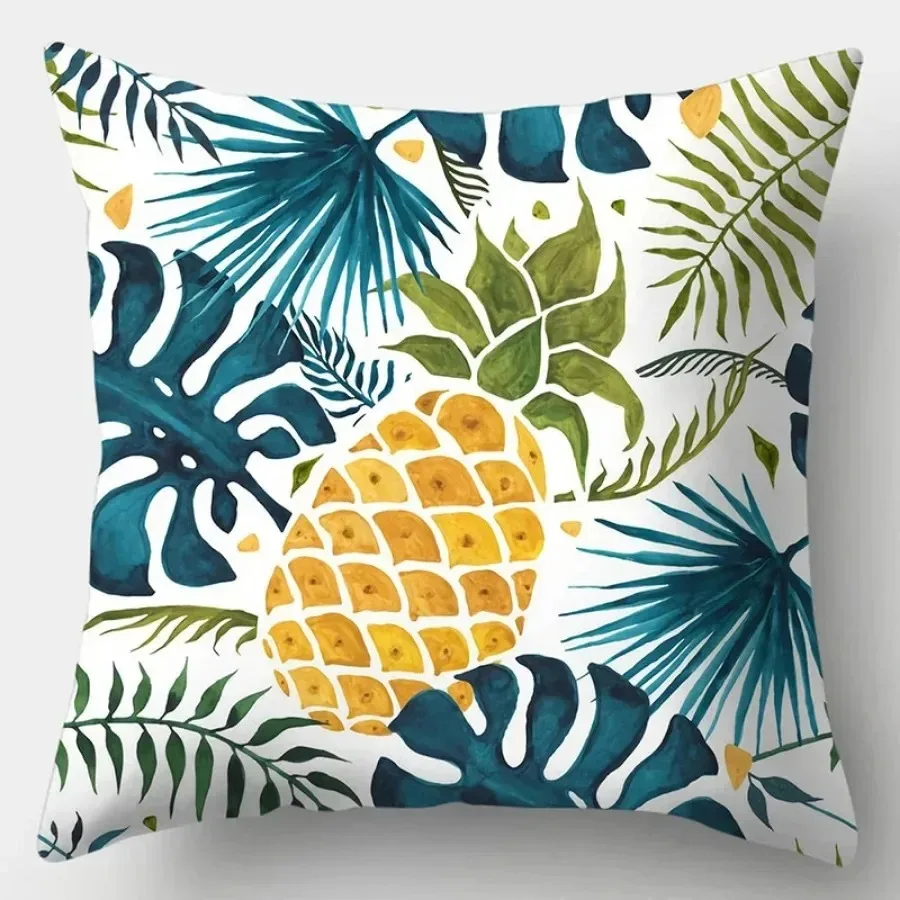 Living Room Luxury Art Home Sofa Simple Cushion Pillowcase Tropical Plant Print Decorative Cushion Cover