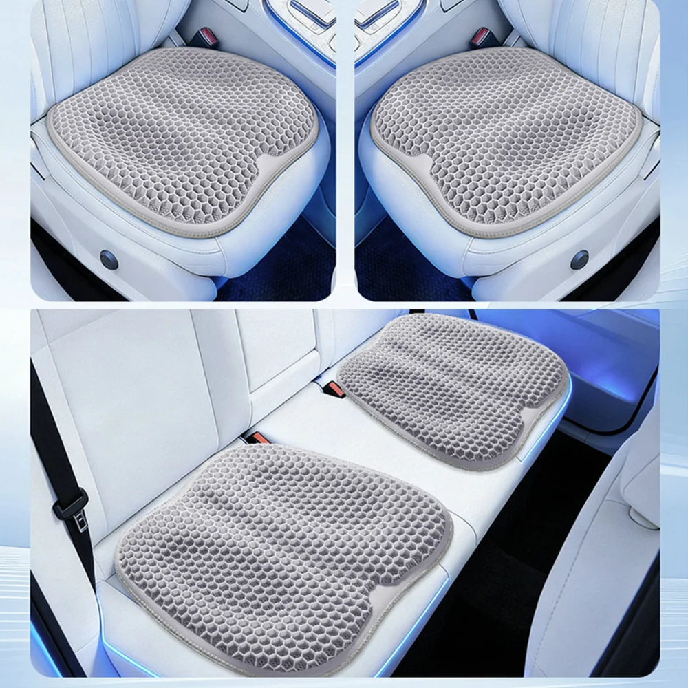 Hochwertiges Sommer-Gel-Sitzkissen für Autositze, Weiche Atmungsaktive Lendenwirbelstütze, Ergonomische Komfortable Rückenstütze für Lange Fahrten – Detail 12