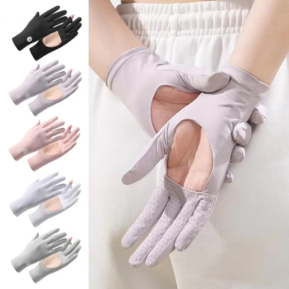 Touch Screen Gloves Uv proof Full Finger Sports Gloves with Breathable Hollow Design Compatibility for Outdoor image 4