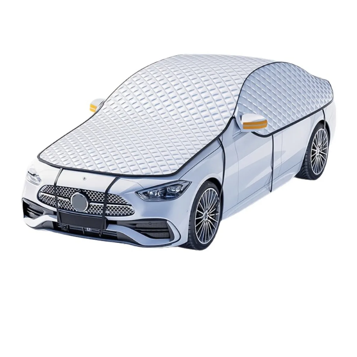 Thick Oxford Fabric Full Car Cover Heavy Duty All Weather Windproof, Snow Hail Rain Dust Shield for SUV Truck Outdoor Winter Use