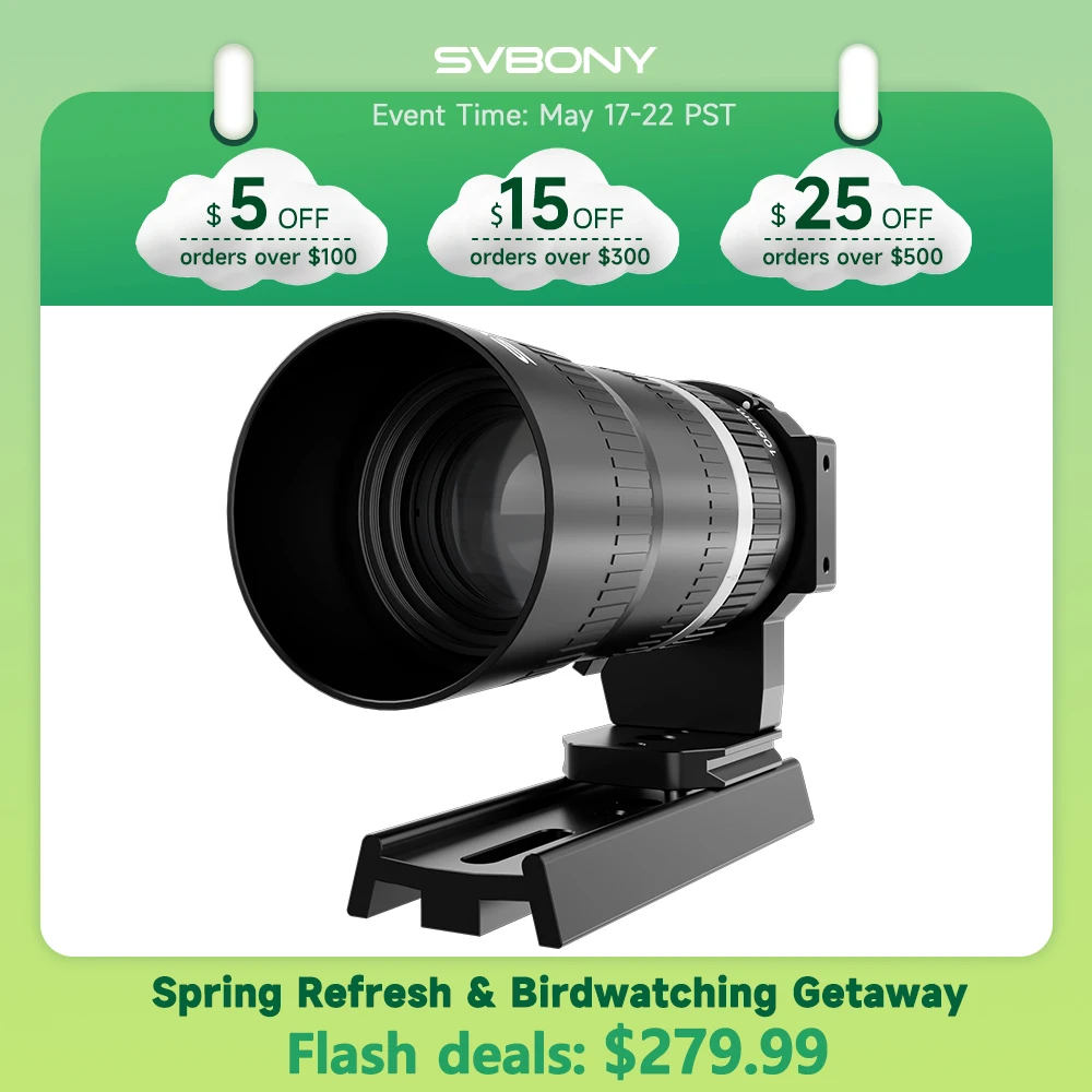 

Svbony SV535 Astronomical Telescope 105mm f/2.8 APO Refractor Astro Camera Prime Lens,with M42/E-Mount for Deep Space Photograph