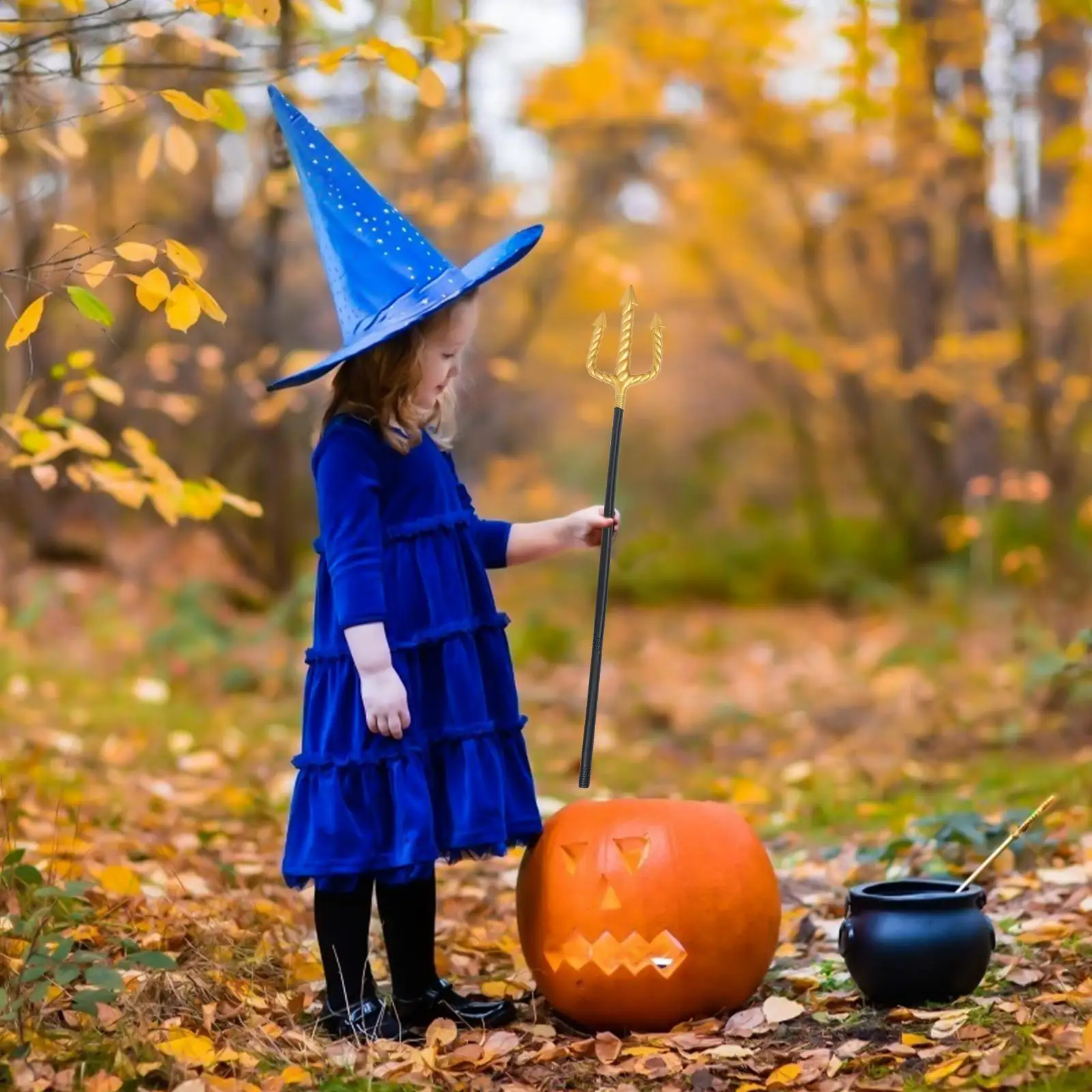 إكسسوار أزياء ترايدنت دعائم أداء الشوكة الثلاثية زخرفة Goldendoodle تقليد اللعب المزخرف