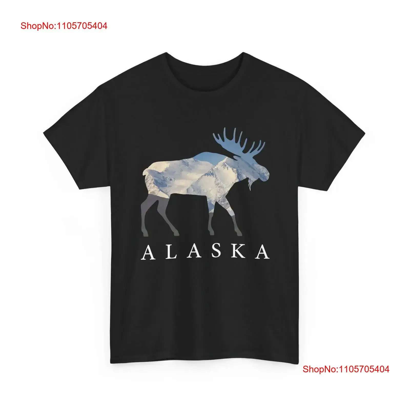 Alaska T Shirt Alaskan Moose Wildlife Nature Animals Lovers long or short sleeves vintage Washed Casual Soft Breathable graphic