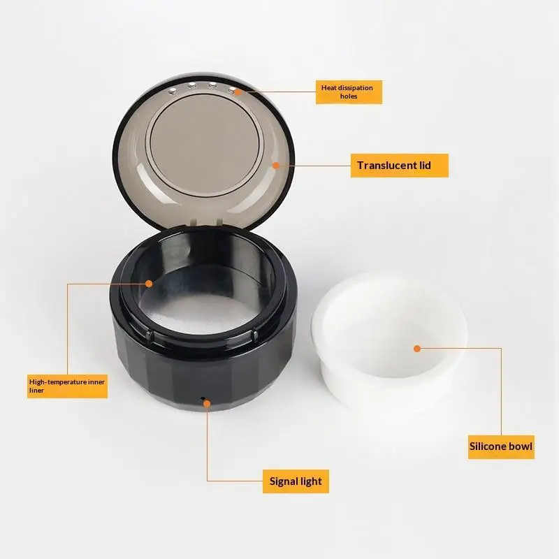 Mini Wax Heater Machine Silicone Bowl Wax Warmer Nose Ear Hair Removal Waxing Kit Wax Bean Wax Heating Melting Pot Melter