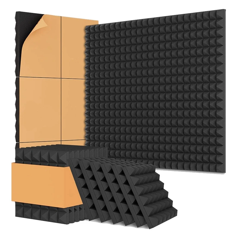 8 Pack Acoustic Foam Panels,12X12x2 Inches Sound Proof Foam Panels For Walls, Sound Panels With Self-Adhesive