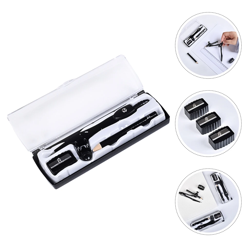 

1 set 1 Set Portable Compasses Drawing Tools For Geometry Math Precision Circle Sketching Tool Student Office Home Use Kit Set