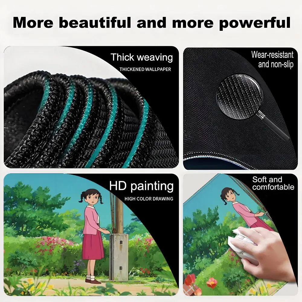 1 قطعة من ما يصل على الخشخاش هيل الكلمة حصيرة ماوس حصيرة حصيرة مكتبية مع وسادة الألعاب اكسسوارات رئيس الألعاب XXL لوحة المفاتيح الحشو حصيرة