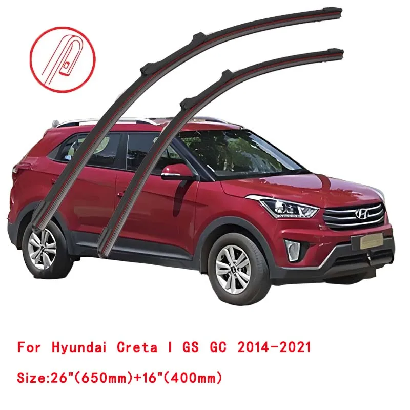 ل هيونداي Creta ix25 صياح GS GC 2014 2015 2016 2017 2018 2019 2020 2021 26 "+ 16" مزدوجة المطاط سيارة شفرات ماسحات
